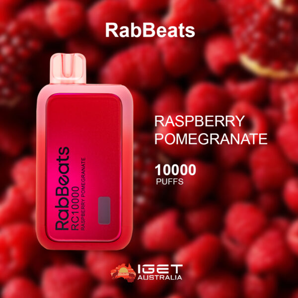 RASPBERRY-POMEGRANATE RABBEATS BAR RASPBERRY POMEGRANATE – 10,000 PUFFS